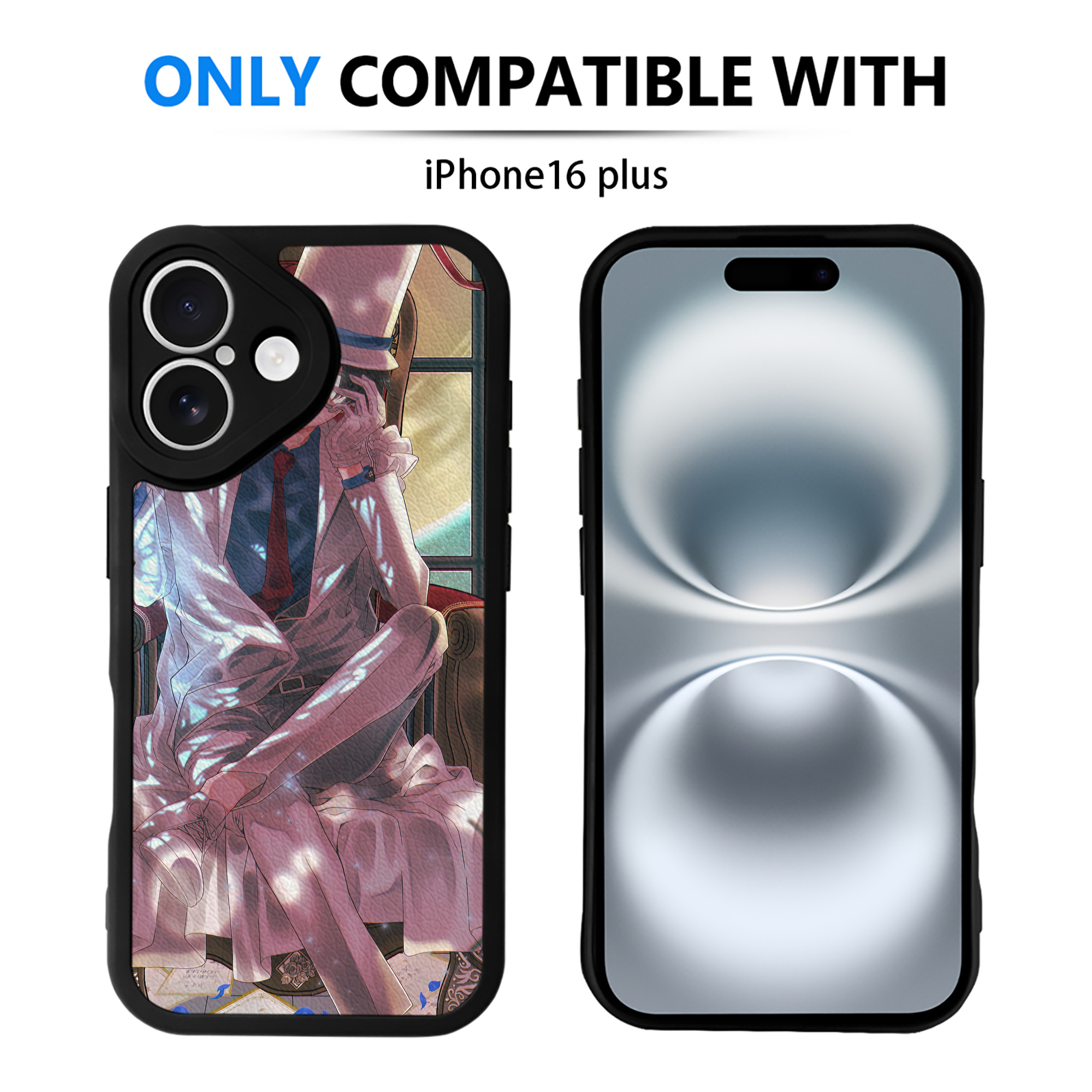 （画像用） 名探偵コナン Detective Conan 【iPhone 16シリーズ対応】シリコンスマホケース（レザー調） 材質：シリコン